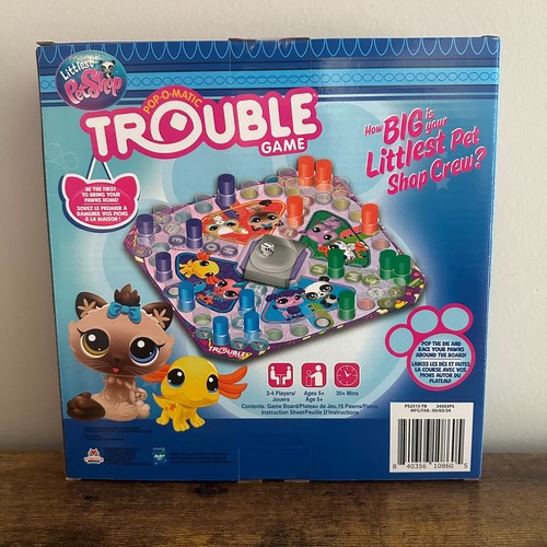 New Littlest Pet Shop LPS Trouble Board Game Pop-O-Matic 2-4 Players 16 Pawns - Picture 2 of 2