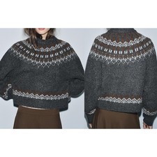 NEW ZARA Jacquard Knit Jumper 2893 size L