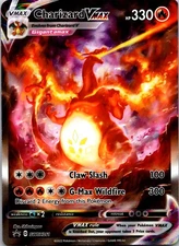 Charizard VMAX HP330 Metal Pokémon Card-Collectible Gift Display.