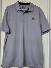 Vintage Reebok 80s-90s Men's Classic Gray Polo SZ XL Great Shape-Preowned