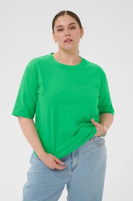 Basic Shirt in Bright Green Größe 40 bis 60 - Kaffe Curve