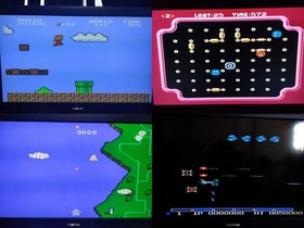 Nintendo New Famicom Console AV Complete set Super Mario Bros. /8 games TESTED