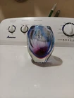 Vtg Ombre murano fuaceted Bulb Vase