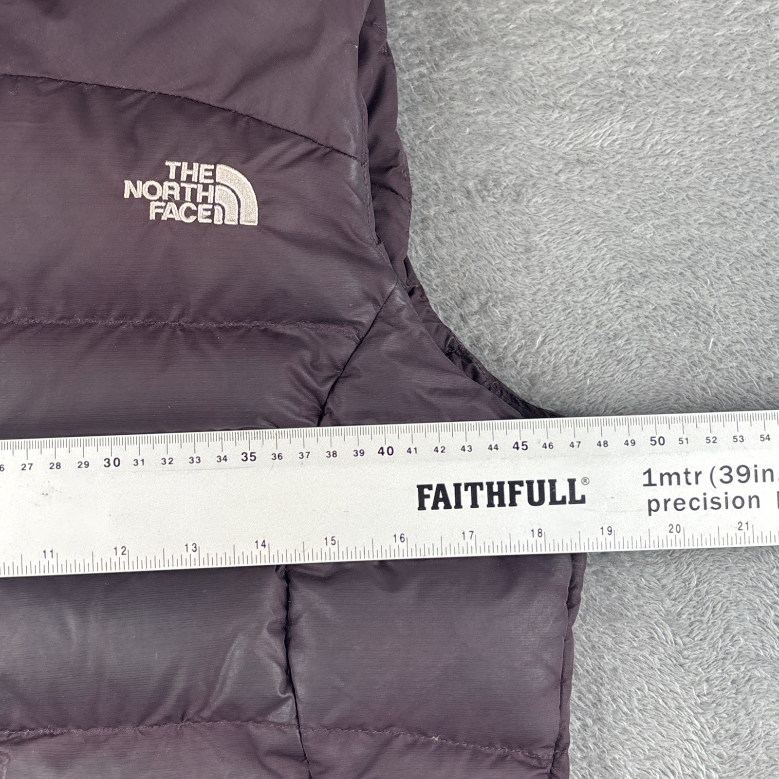 The North Face Nuptse Gilet 700 S/P Purple Body Warmer Womens Authentic image 6