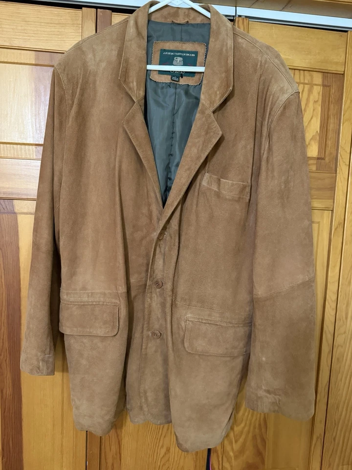 Chaqueta Blazer Orvis Para Hombre Gamuza Cuero Talla L Foto 2 de 4