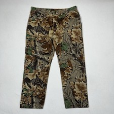 VTG Wrangler Rugged Wear Pants Mens 42x29 Advantage Camo Hunting Pants USA MADE