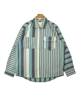 NAPAPIJRI Casual Shirts GreenxNavyxBlueetc.(Stripe Pattern) M 2200714805030