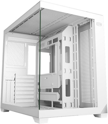 PC Case ATX Mid Tower, Tempered Glass & Mesh Front, High Airflow, E-Atx/Atx/Micr
