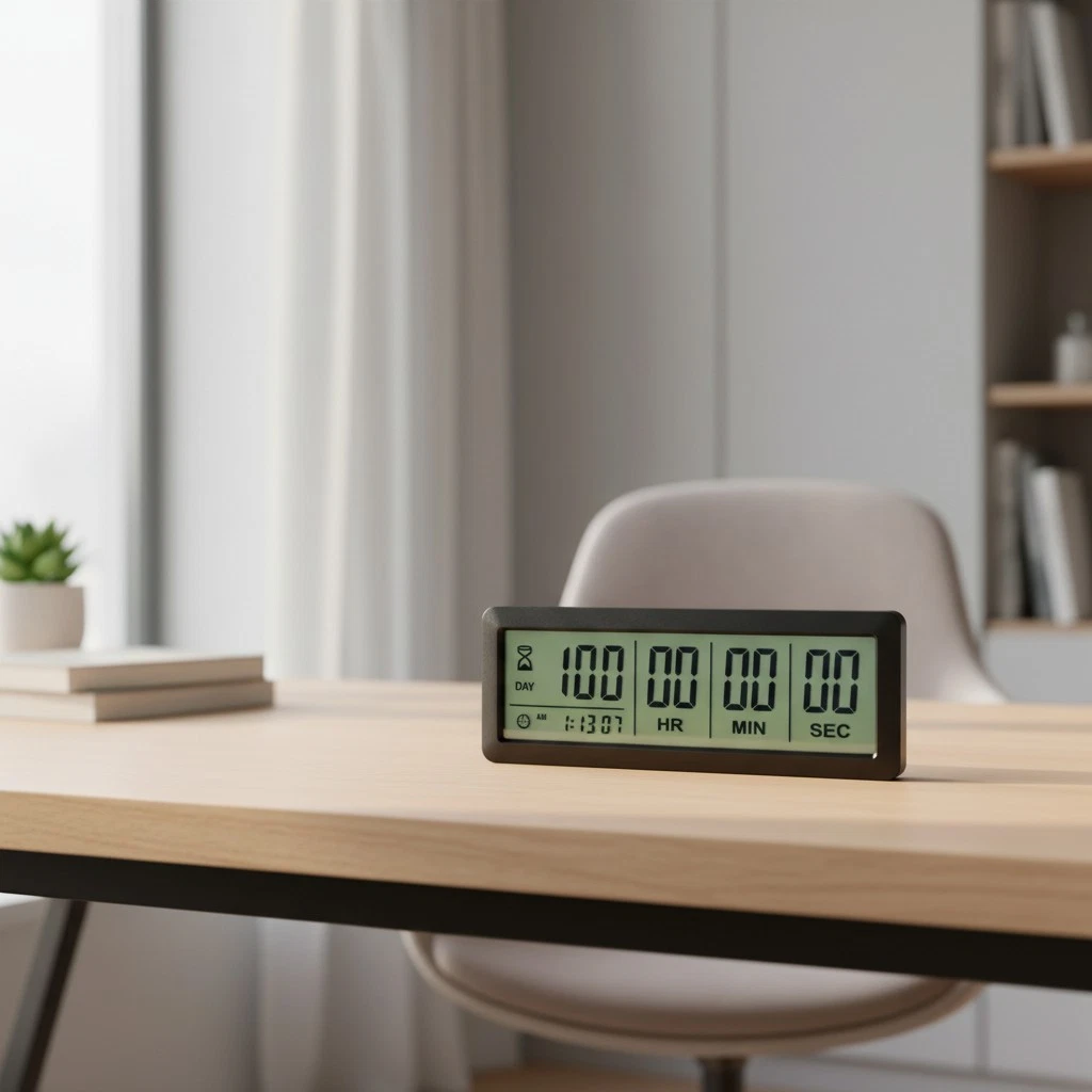 Digital Countdown Timer Plastic 999 Days Large LCD Alarm for Events and Gifts