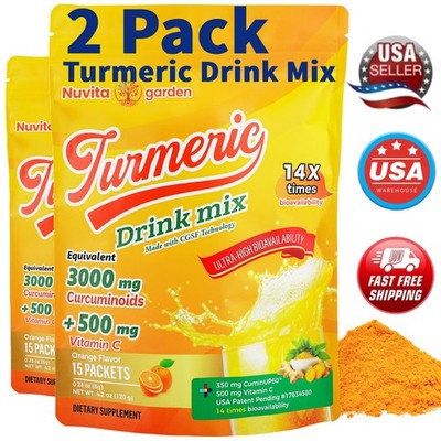 Turmeric Curcumin 3000 mg, Herbal Supplement for Antioxidant Support, 30 Packs