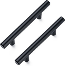 10 Pack Cabinet Pulls Matte Black Stainless Cabinet Handles, for Kitchen