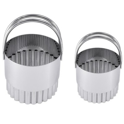 R&M Fluted Biscuit Cutter Set, 2 Inch & 2.75 Inch, Stainless Steel