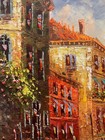 Oil Painting 20x24” Colorful floral Venice, Italy, gondolas in water — photo 7