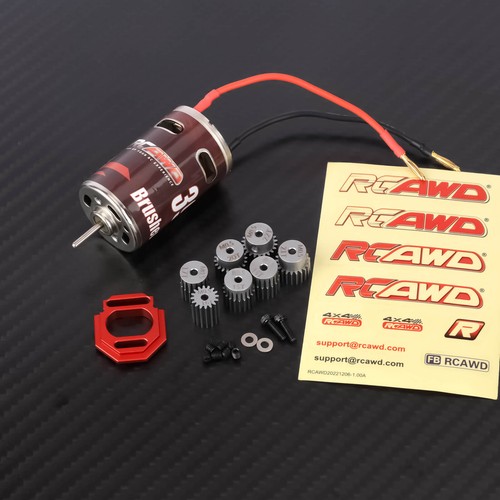 Set motore spazzolato RCAWD 28T 390 per Arrma TYPHON GRANITE MOJAVE GROM 1/12 NASCAR - Foto 9 di 12
