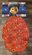 Nickelodeon Paw Patrol Rubble Chase Marshall Red Toddler Crib Bed Fitted Sheet