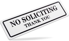 No Soliciting Sign for House That Keeps Solicitors Away, Small size, white