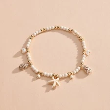 Ocean Style Starfish Conch Turquoise Woven Women Ankle Bracelet Fasion
