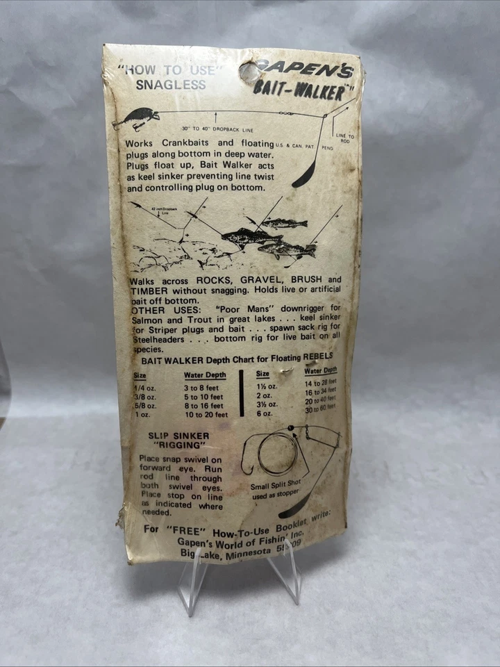 Plantillas de bajo Bait-Walker selladas 3 quilates. Antiguo Foto 3 de 3