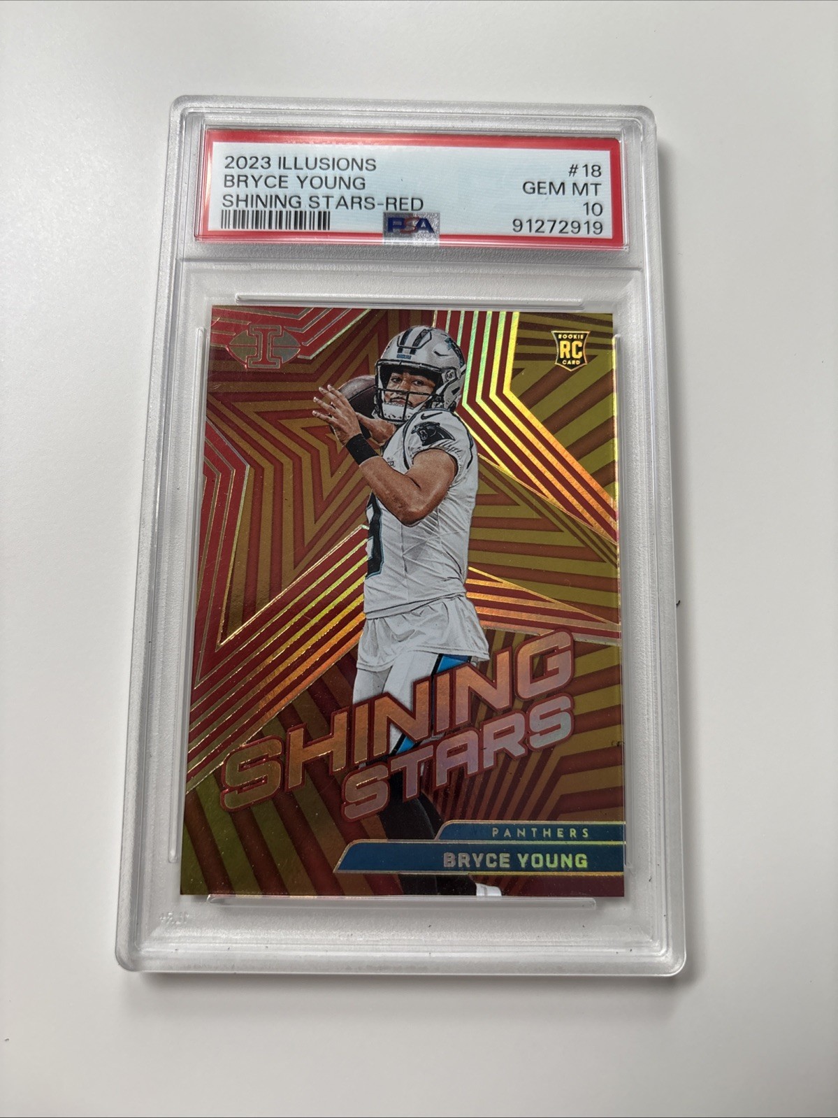 Bryce Young Panini Illusions Shining Stars #18 Red
