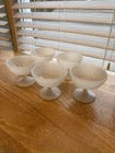 Vintage Hazel Atlas Platonite Ice Cream Dessert Cups- milky white