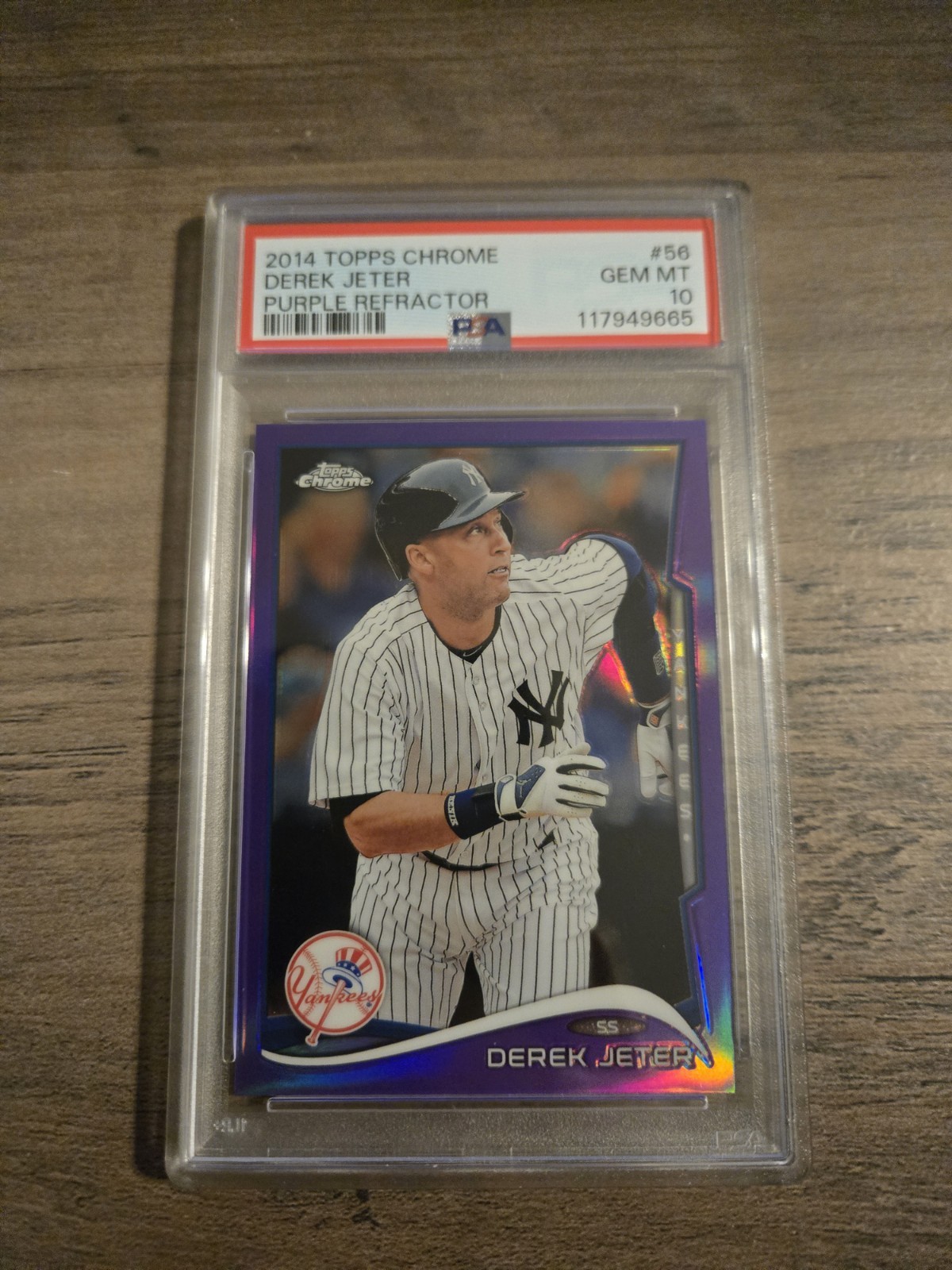 2014 Topps Chrome - Derek Jeter #56 Purple Refractor PSA GEM MT 10
