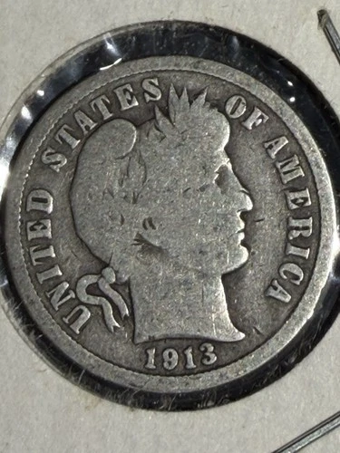 1913 Barber Dime Good/very Good