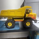 Vintage Mighty Tonka Toys Yellow Metal Turbo Diesel Dump Truck XMB-975 Steel Toy