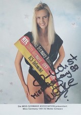 Handsignierte Autogrammkarte *MEIKE SCHWARZ* Dt. Fotomodel, Miss Germany