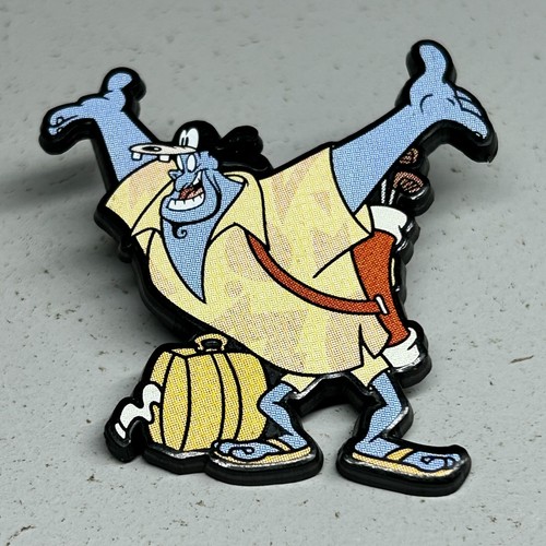 Disney Aladdin Plastic Pin Badge Genie in Tourist Outfit x 1 Retro Accessory - Picture 4 of 8