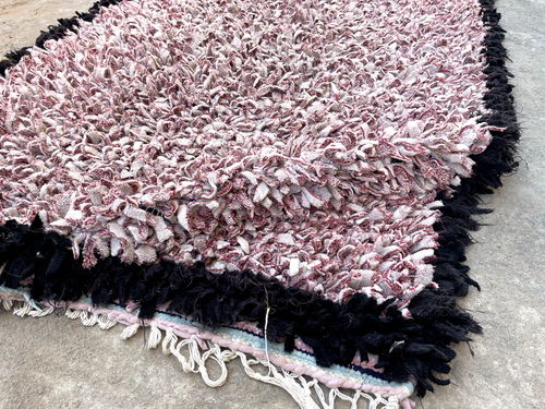Vintage handmade Boucherouit, Berber vintage Rug, Moroccan Rug, handmade rug, - Picture 5 of 14