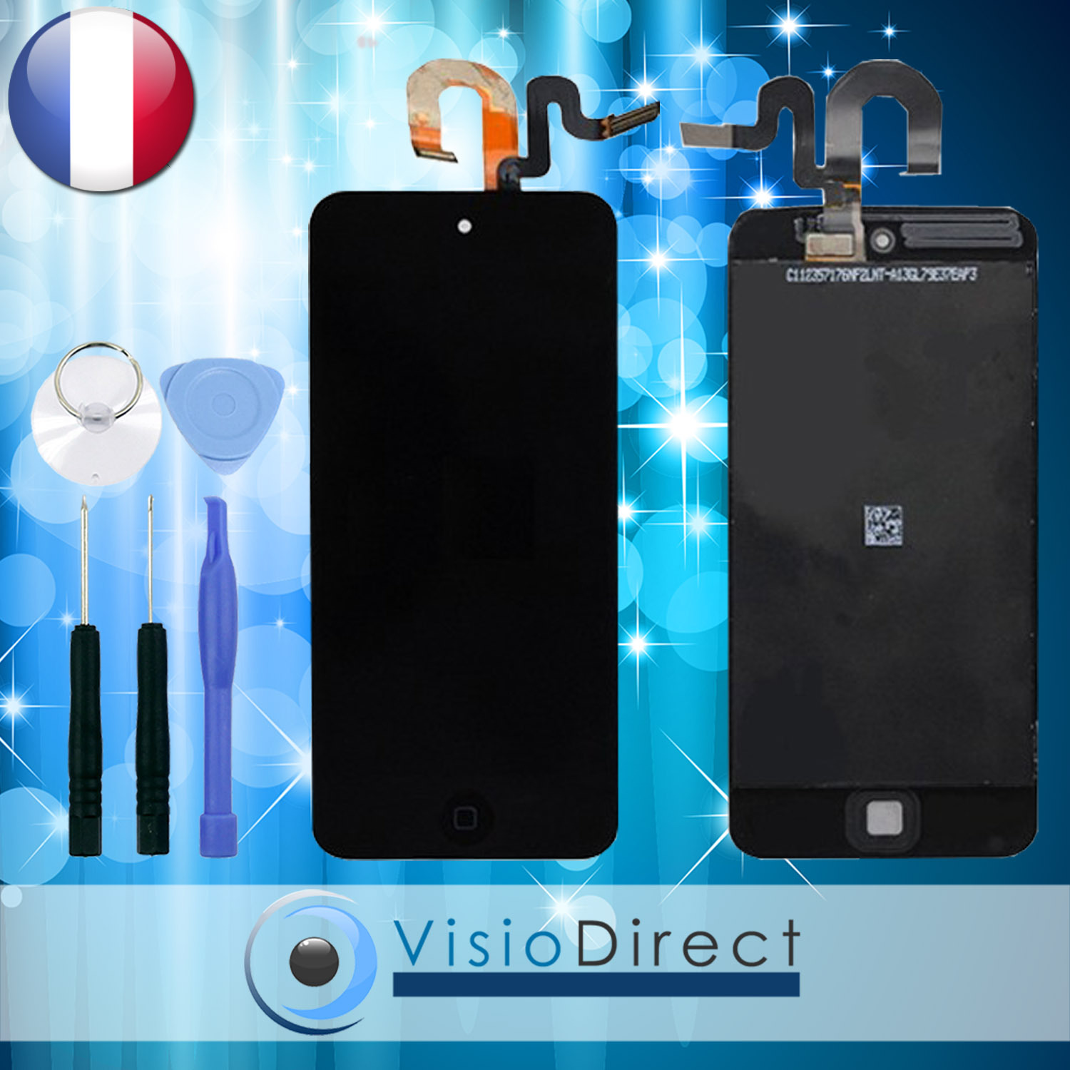 Vitre Tactile iPod Touch 5 Noir avec Écran LCD Assemblé pour Réparation Fluide