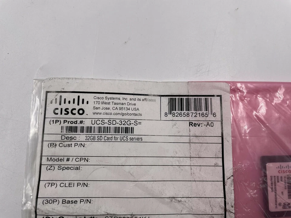 CISCO 16-4389-02 UCS-SD-32G-S 32GB SD CARD FOR UCS SERVERS - Image 2 of 2