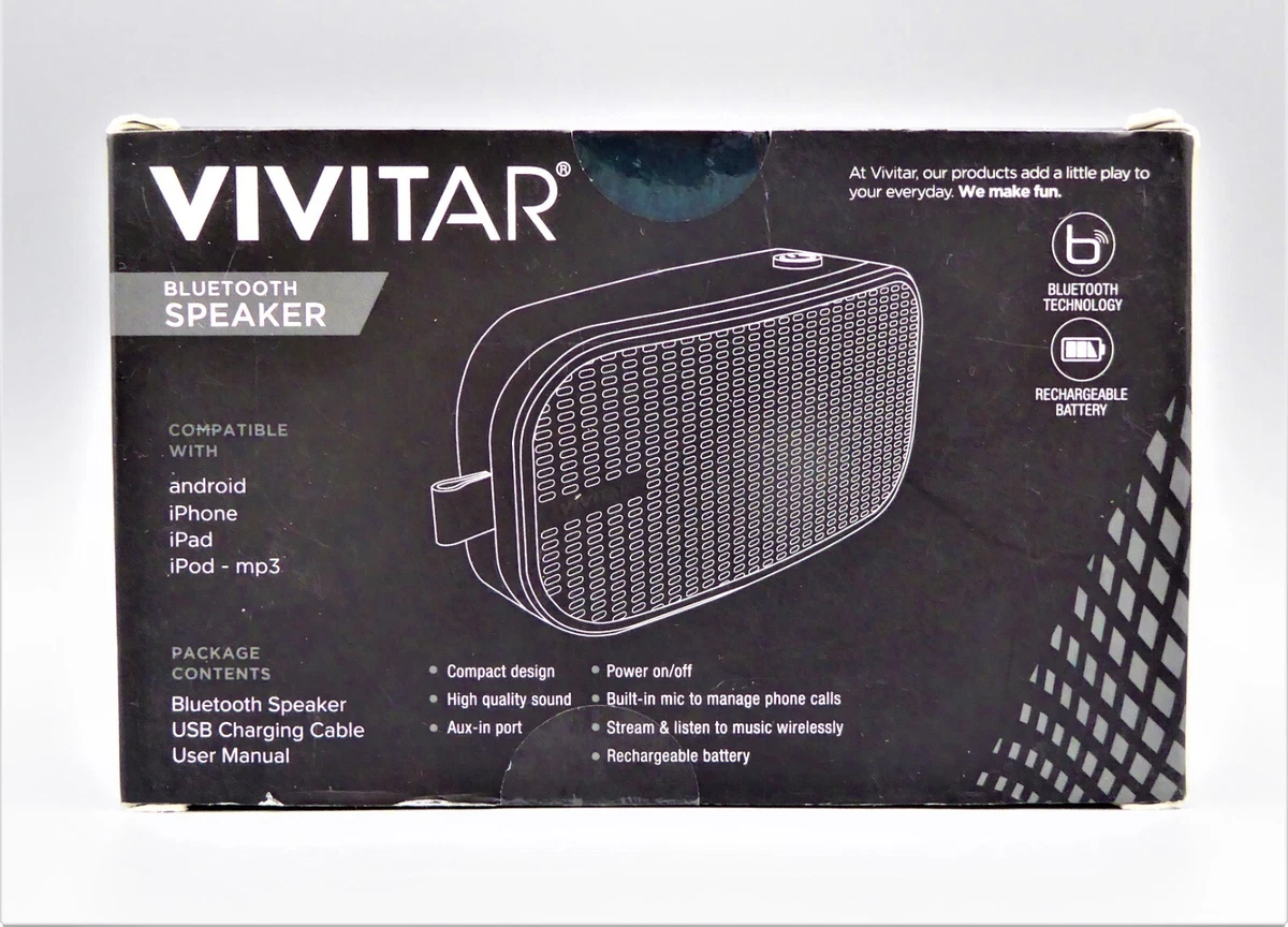 Vivitar Get Loud Bluetooth Speaker Call Management VZ60022BT BLK