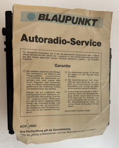 Blaupunkt Stuttgart AM/FM/Cassette Radio Classic Untested! - Picture 12 of 12