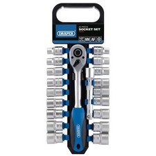 Image of Draper 20 Piece 1/2" Drive Hex Socket Set Metric and Imperial