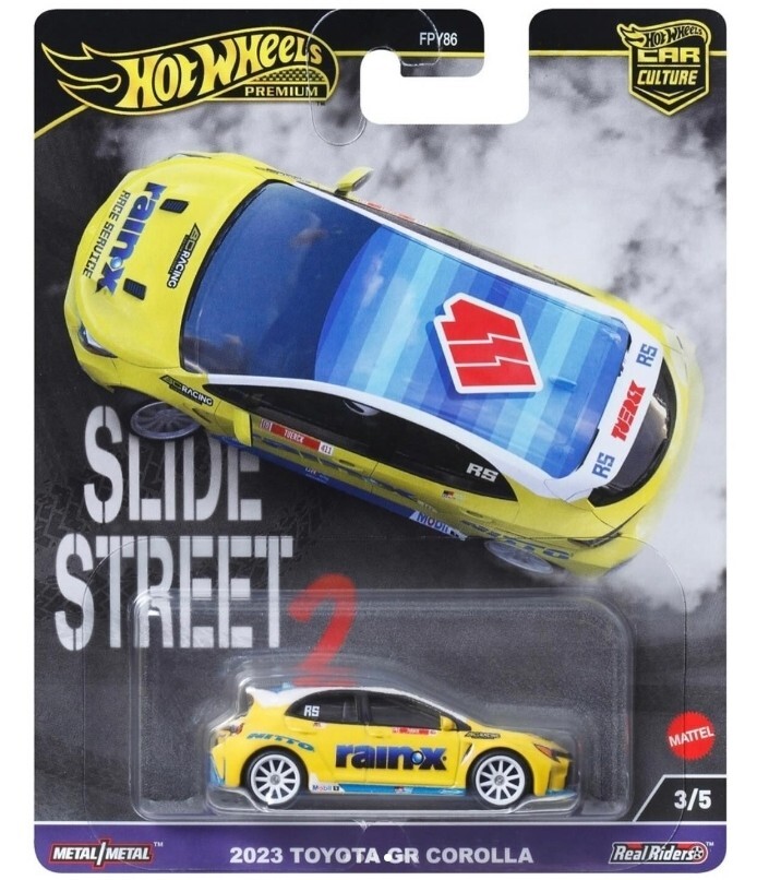 2023 Toyota GR Corolla Hot Wheels 1/64 Slide Street 2 FPY86-959 H