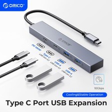 ORICO Type C USB 3.2 10GBPS Hub 4 Ports PD100...