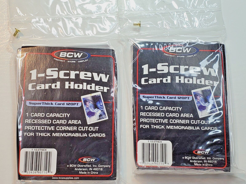 New BCW Super Thick Card 120pt Holder One Screwdown 5 count lot