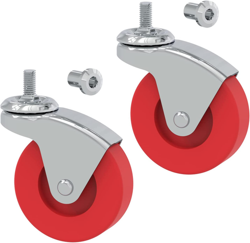 BIG RED 2 Pack 2.5" Swivel Caster Wheel for Creeper Service Utility Cart Stool P - Picture 7 of 12