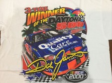 2000 Vintage NASCAR Dale Jarrett Ford Quality Care Jumbo Print Shirt  NOS Large