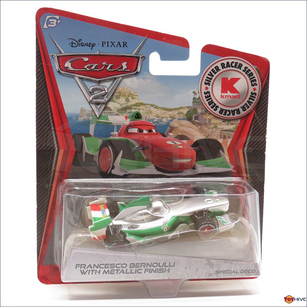 Disney Pixar Cars 2 Francesco Bernoulli Silver Racer Metallic