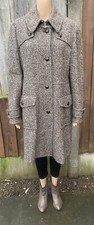 Gil Bret Wool Tweed Coat Size Uk16 Ladies