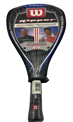 Wilson Ripper Titanium Racquetball Racquet Volcanic Frame Power Strings and Case