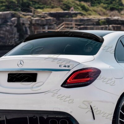 For 15-21 Mercedes C300 C43 C63 W205 Sedan Carbon Fiber Rear Window Roof Spoiler