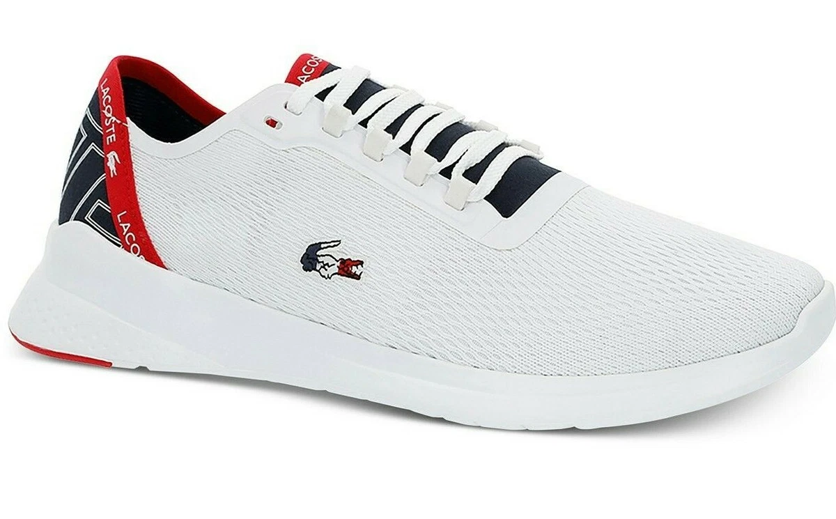 Lacoste LT FIT 119 SMA Sneakers- White/Navy/Red - -NEW W/Box eBay