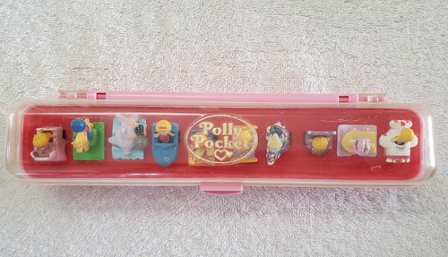 Vintage POLLY POCKET Ring Collecting Case With 10 Complete Rings Bluebird - Picture 7 of 7