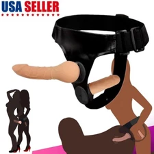 2 Dildo Harness Strap-On Realistic Anal G-Spot Men Penis Pants Sex Toy For Women