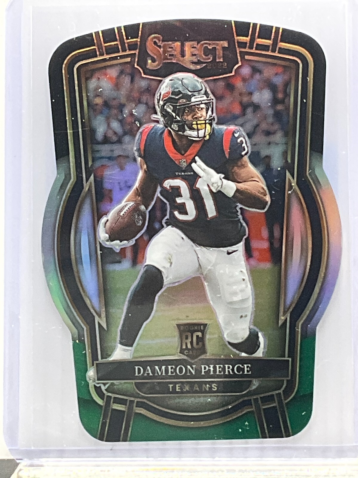 2022 Select Football - Dameon Pierce - Silver Club Level Die Cut - RC - Texans