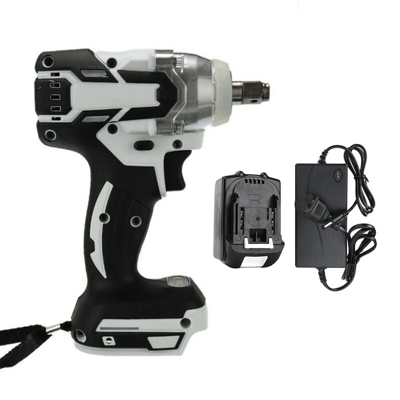 Cordless Impact Wrench 1/2" Impact Driver Ratchet Rattle Nut Gun With
