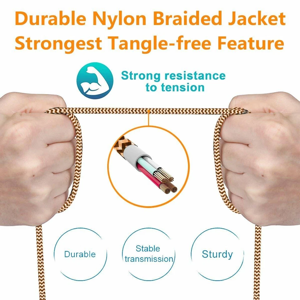 Cable Cargador Micro USB Cable Para Samsung Galaxy S7 S6 Android Tablet Kindle Foto 4 de 4